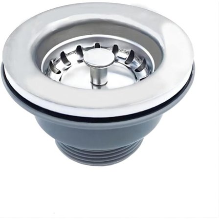 Køkkenvaskafløb uden overløb, rustfri kurv ø 85 mm, 1½ tommer, rustfrit stål + ABS, afløb + kurv