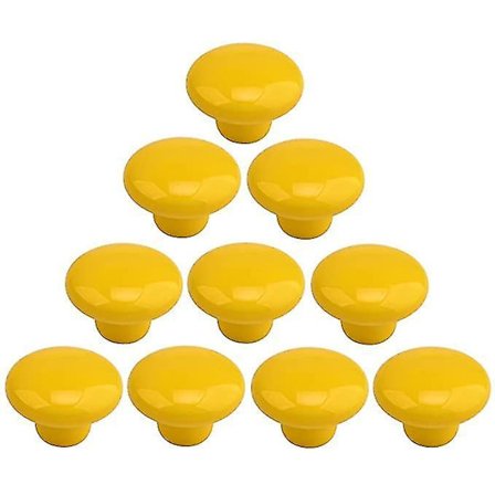 10 stk. Møbelknapper Keramik Runde Børnehåndtag