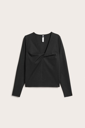 Kappahl | Bluza do ćwiczeń, z węzłem | Czarne