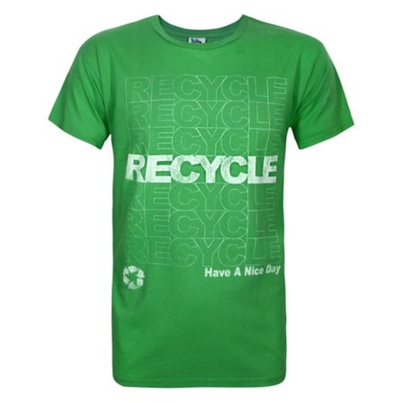 Junk Food Mens Recycle Have A Nice Day T-Shirt S Grön