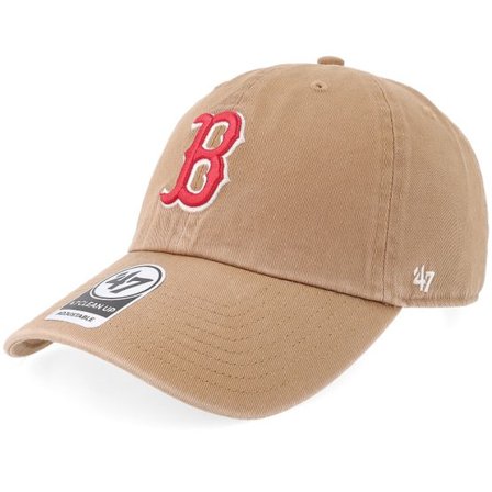 47 Brand - MLB Beige unconstructed Keps - Boston Red Sox Mlb Clean Up Camel Dad Cap @ Hatstore