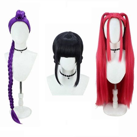 K-pop Mira Rumi Zoey Paryk Dæmonjægere Scene Cosplay Paryk Gruppe Idol Hår