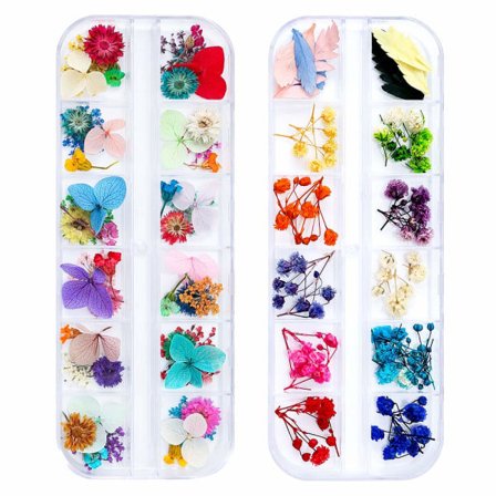 Torkade blommor kompatibla med Resin Nail Art 3D torkade blommor kompatibla med naglar 2