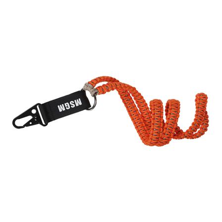 Msgm, Logo-Print Keyring Oranje, Heren, Maat:ONE Size