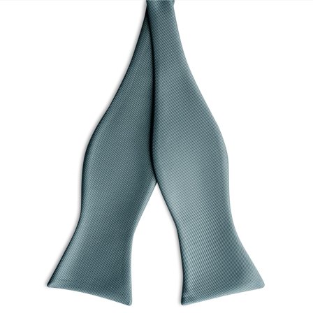 Smoke Grey Self-Tie Grosgrain Bow Tie for Men - Self-tie bow ties
