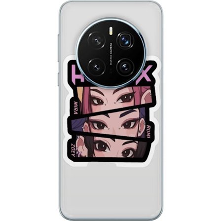 Yhteensopiva Puhelinkuori Honor Magic7 Pro K-pop-inspiroitunut futuristinen tyttöryhmä neonvaloissa ja kosminen sci-fi-kohtaus