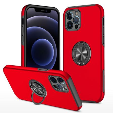Iphone 13 Hybrid Skal Med Finger Ring - Röd Röd