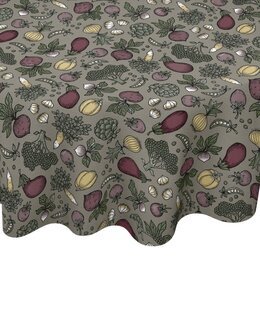 Voksdug rund Høsttid 140 cm Ø Hør