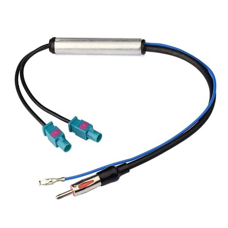 Radio Adapter Antenne med Forstærker Dual Fakra-Din Antenne Adapter til VW