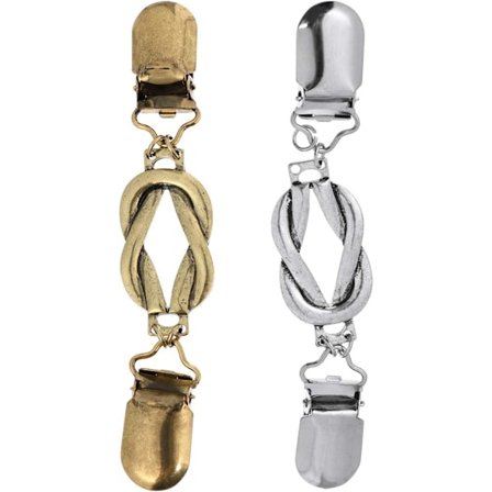 2-pack vintage kofta retro cardigan krage clips klänning skjorta brosch clips spännen