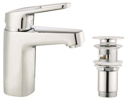 FM Mattsson Siljan Tvättställsblandare med push down-ventil, Badrum