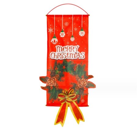 God Jul Hängande Banner, Festlig Dörr, Fönster och Väggdekoration