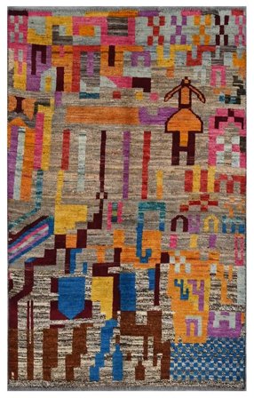 Moroccan Berber - Afghanistan Hand Knotted 106X178 Rug Afghanistan