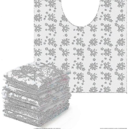 50 st engångs toalettmatta luktfri toalettmatta vattentät badrumsmatta U-formad matta för barn potträning inkontinens (stjärnor)