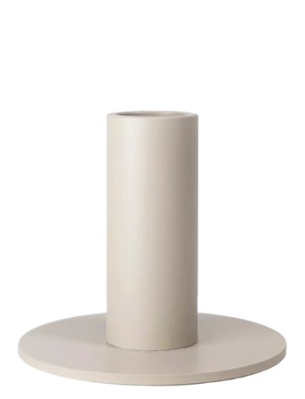Cooee Design Candlestick Low 70Mm Sand - Cream - H:7CM