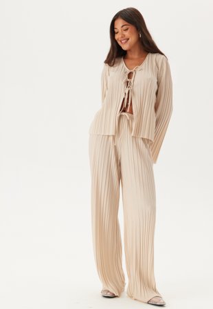 BUBBLEROOM Pleated Wide Trousers Klær