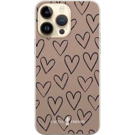 Yhteensopiva Puhelinkuori Apple Apple iPhone 15 Pro Max Cactus and Friends - Earthy Sketch Hearts