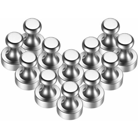 12 Neodymmagneter med förvaringslåda, N52 små magneter för magnettavla, whiteboard, anslagstavla - 12 x 16 mm minmagneter