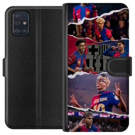Kompatibelt Plånboksfodral till Samsung Samsung Galaxy A51 Yamal Fotboll Spelare Barcelona