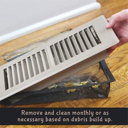 8-pak Gulvrist Dækfælde, Ventilationsfælder til Hjemmet Gulv 4 x 12 tommer, Gulvventilationsnet Passer Mo