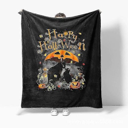 Halloween Jul Julklappar Dekoration Flanell Digitaltryck Filt Filt för tupplurar