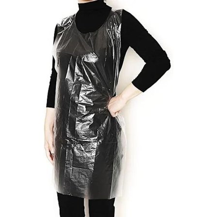Disposable Aprons (100 Pack) Waterproof Plastic Aprons for Painting, Cooking, Housework and Picnics - Individually Wrapped