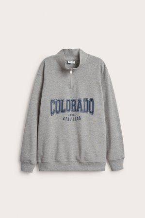 Kappahl | Sweatshirt med dragkedja | Mörkgrå