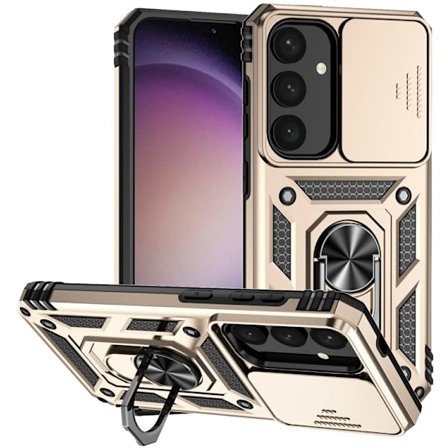 Samsung Galaxy S25 Plus Skal Hybrid Ring CamShield Guld