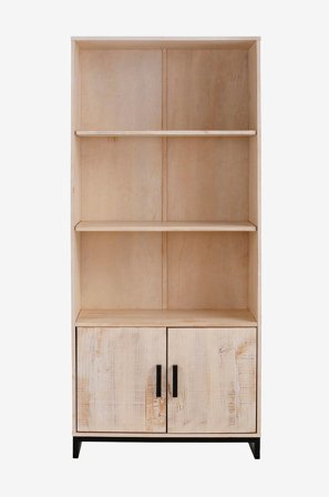 Loft24 - Bokhylle Santo, 2 dører - Flerfarget - Bokhyller - Fra Homeroom