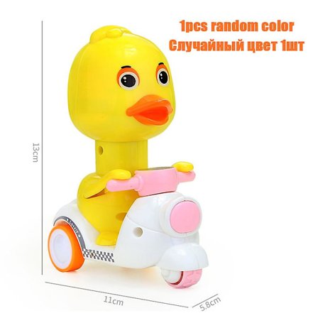 Tegneserie Sykkel Urverk And Leke Inertia Friksjon Bil Trykk Til Slide Trekk Tilbake Baby Lekebil Flyttbar Vinde Opp Leke For Barn Leker