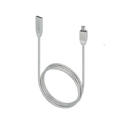 MicroUSB Beeyo 2-Amp Zinc Kabel För Smartphones - Silver