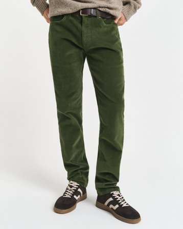 GANT Herren Regular Fit Cordjeans (33/30) Grün