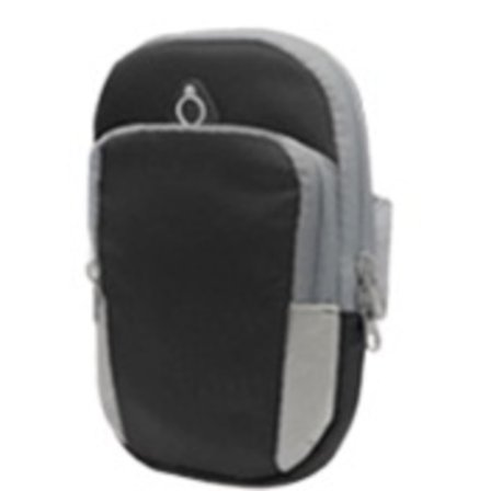 Rummelig arm taske med høretelefon indgang, Sort