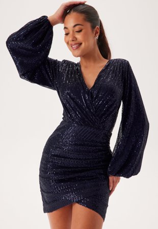 Bubbleroom Occasion - Sequin Wrap Dress - S