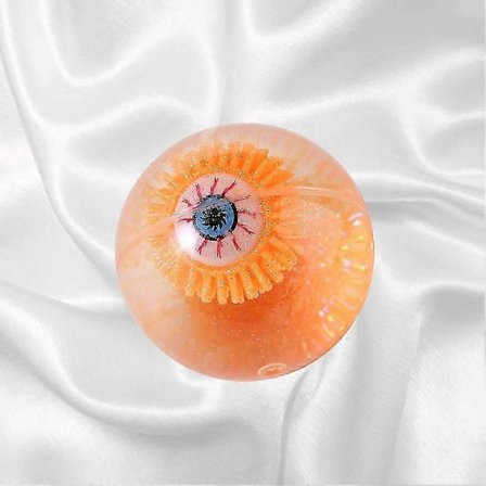 1 stk. Studsboll Blinkende Bold Skræmmende Øjne Hoppende Lyslegetøj til Børn Sensorisk Gave (orange) (FMY)