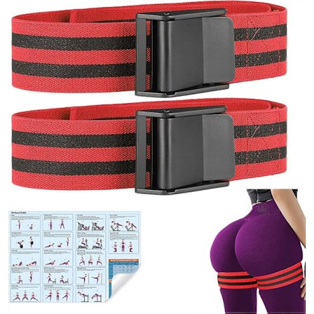 Booty Bands naisille - Rakenna pakaroita ja lantiota, verenkiertoa rajoittavat nauhat harjoitusohjeilla, treenikuminauhat B:lle