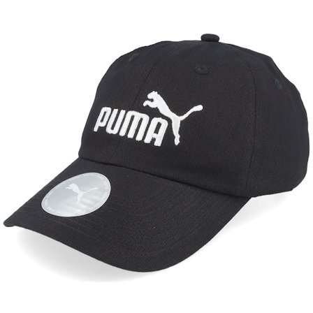 Puma - Svart unconstructed Keps - Kids Essential Cap Jr Black Dad Cap @ Hatstore