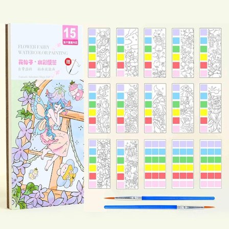 Pocket Akvarell Malebok Graffiti Bildebok 01 01