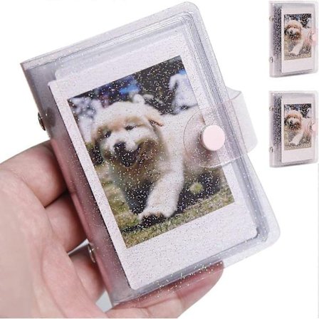 Fotoalbum med 36 fickor för 2x3 bilder, för Fujifilm Instax Mini-kamera, Polaroid Snap, Z2300, SocialMatic Instantkameror & Zip Instantprinter (Rosa)