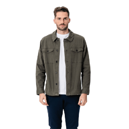 TeeShoppen Twill Overshirt Skjortor Herr Grön L