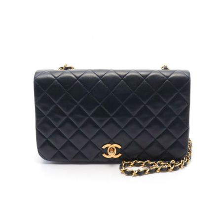 Chanel Vintage Pre-owned Shoulder Väska blå, Dam Vintage Väskor, Dam, Storlek: ONE SIZE