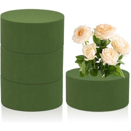 Blomsterskum 4 stk. Tørt og vått blomsterskum, runde blomsterhandler-isoporblokker, blomsterskum for ekte eller kunstige blomster