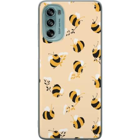Motorola Moto G62 5G Genomskinligt Skal Humlor Mönster