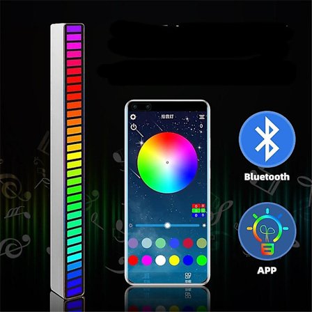 Sovellusohjattu RGB-LED-nauhavalo, musiikkiohjaus, tunnelmallinen valaisin