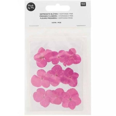 Puristetut kukat - Hortensiat - 2,5-3 cm - 9 kpl