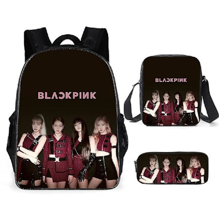 Black Pink Boy's And Girl's Backpacks Student School Bags Travel Bags Computer Bags