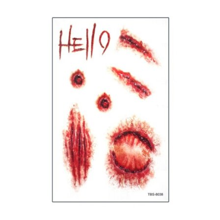 Halloween Tatuering Öppna Sår Enkel Användning