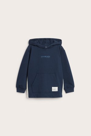 Kappahl | Bluza z kapturem Ciemnoniebieski 110/116 | Ciemnoniebieski