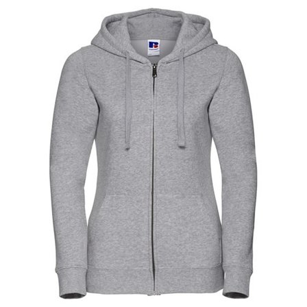 Russell Dam/Kvinnor Äkta Full Zip Hoodie XXL Ljus Oxfor