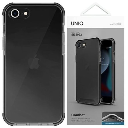 UNIQ Combat beskyttelsesdeksel iPhone SE 2022 / SE 2020 /7/8 svart/kullsvart